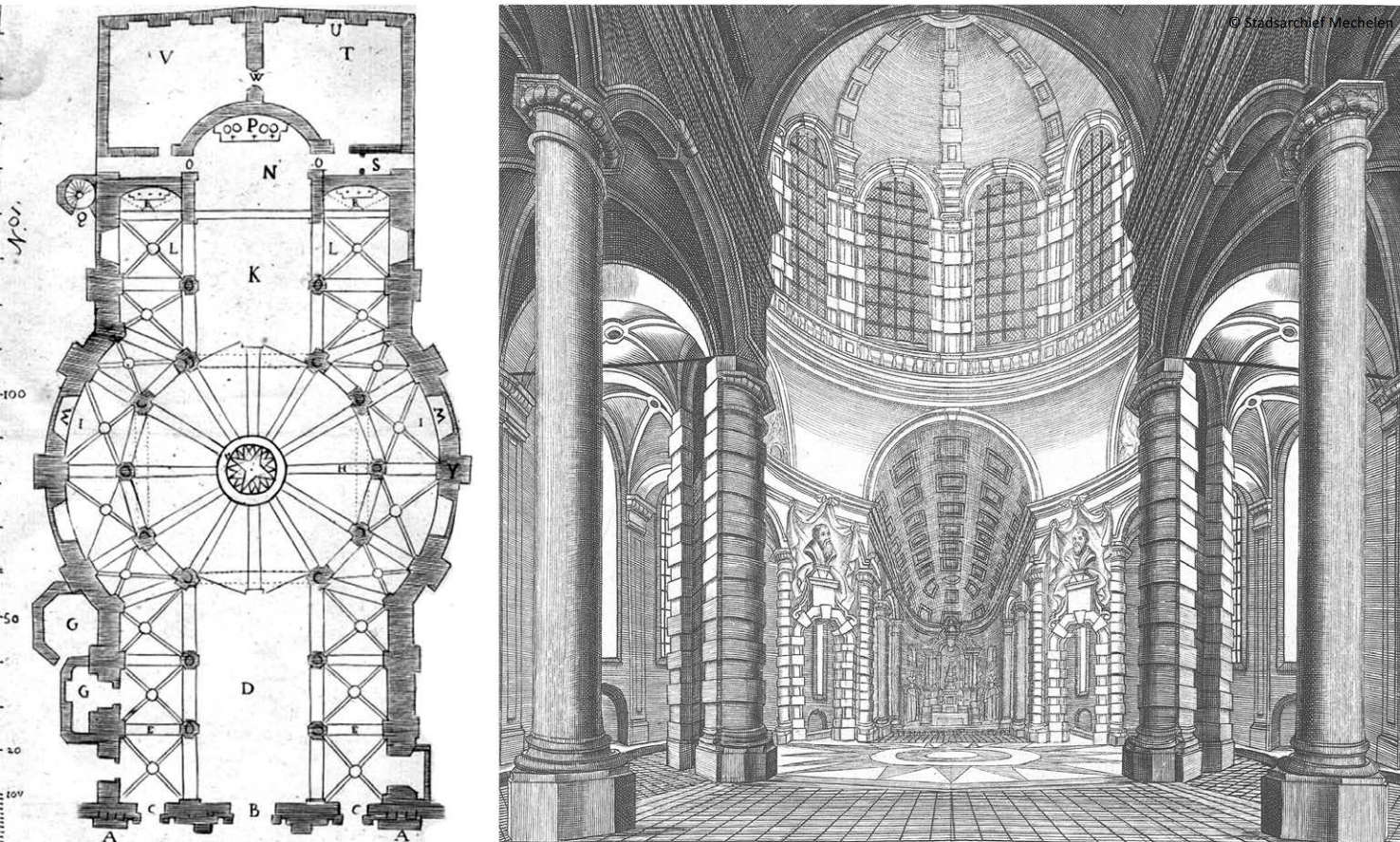 Architecturale tekening van de basiliek