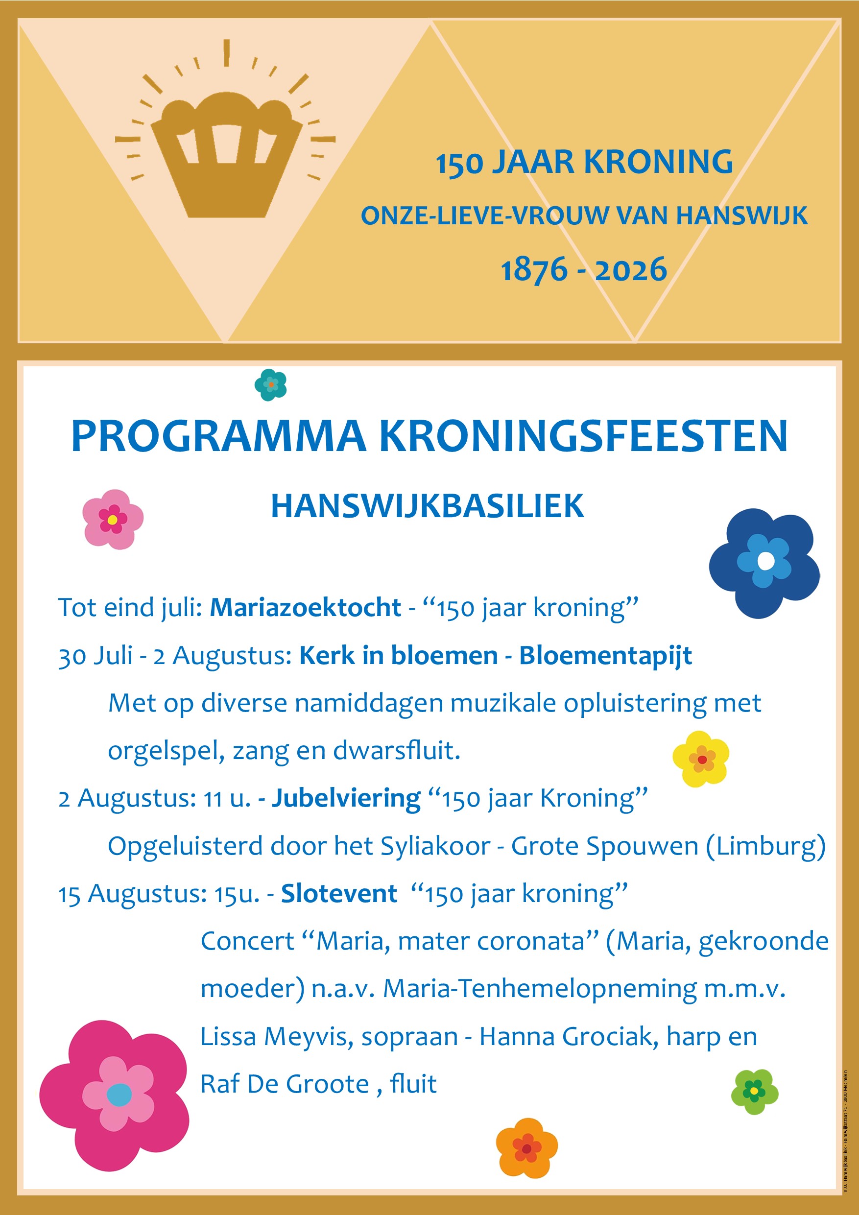 Programma Kroningsfeesten Hanswijkbasiliek